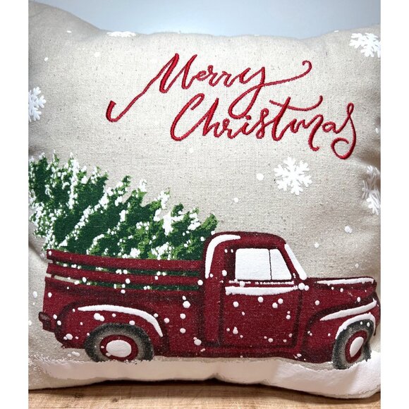 Hobby Lobby Merry Christmas Truck Pillow 14.5'' - Picture 2 of 4